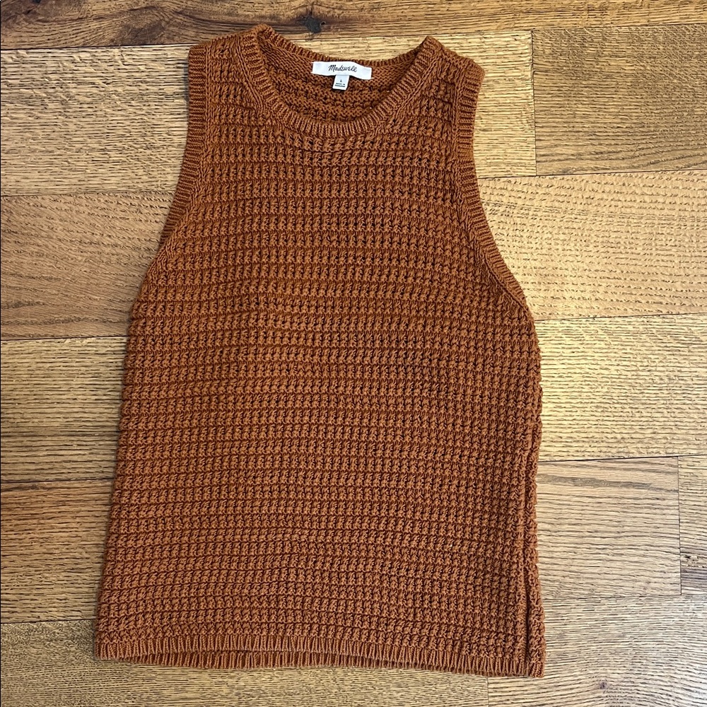 Madewell Terracotta Knit Sleeveless Top